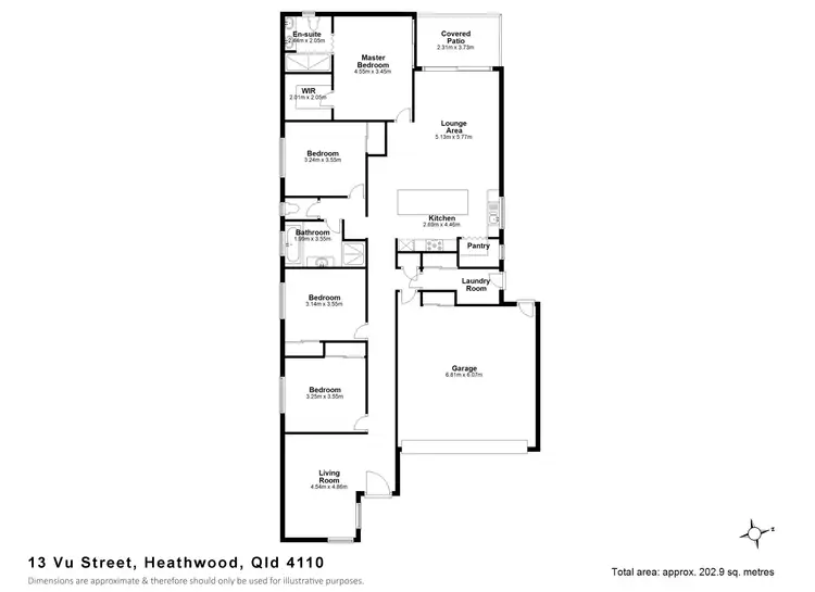 Floorplan of Homely house listing, 13 Vu St, Heathwood QLD 4110