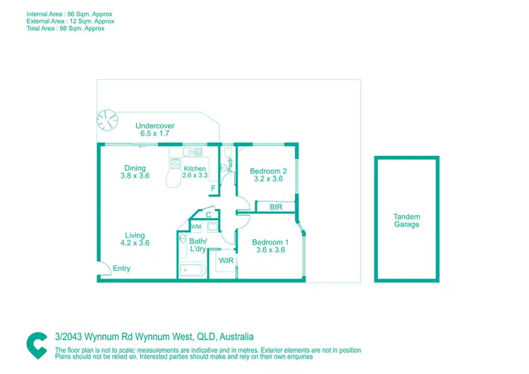 Floorplan of Homely unit listing, 3/2043 Wynnum Road, Wynnum West QLD 4178
