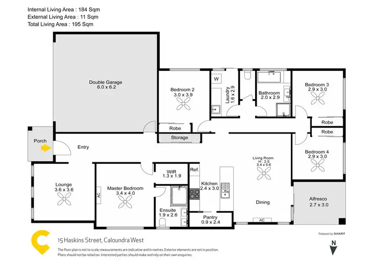 Floorplan of Homely house listing, 15 Haskins Street, Baringa QLD 4551