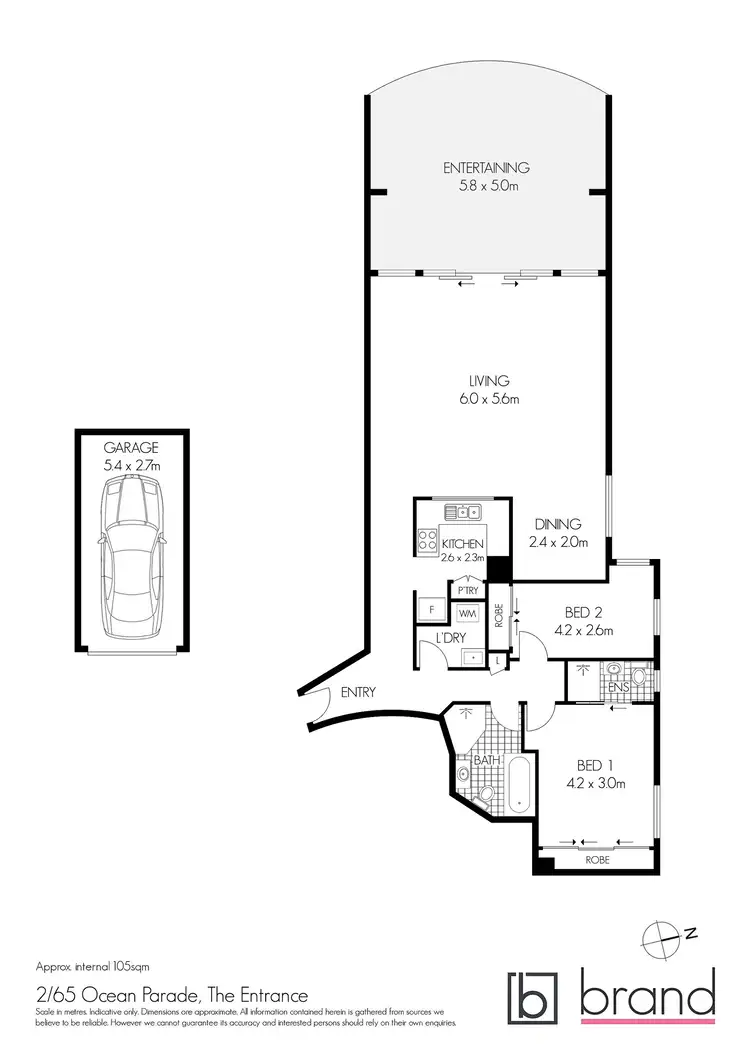 Floorplan of Homely unit listing, 2/65 Ocean Parade, The Entrance NSW 2261