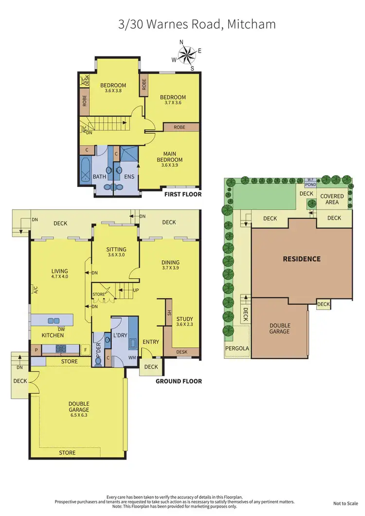 Floorplan of Homely townhouse listing, 3/30 Warnes Road, Mitcham VIC 3132