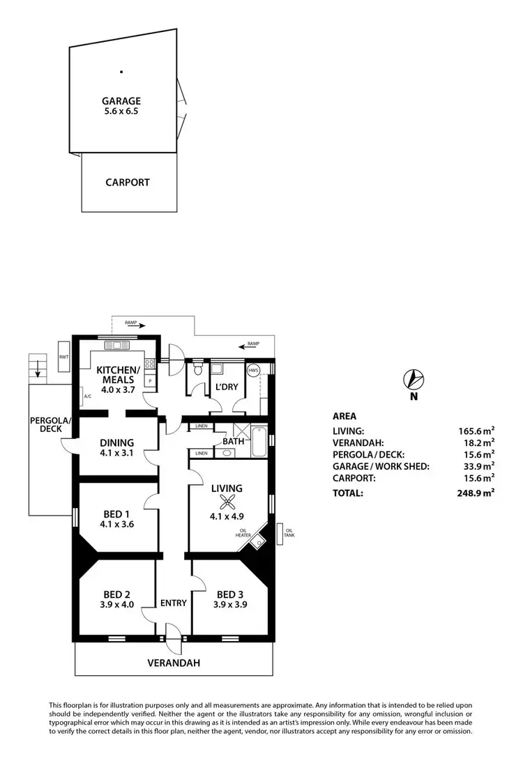 Floorplan of Homely house listing, 1 Mary Tce, Murray Bridge SA 5253