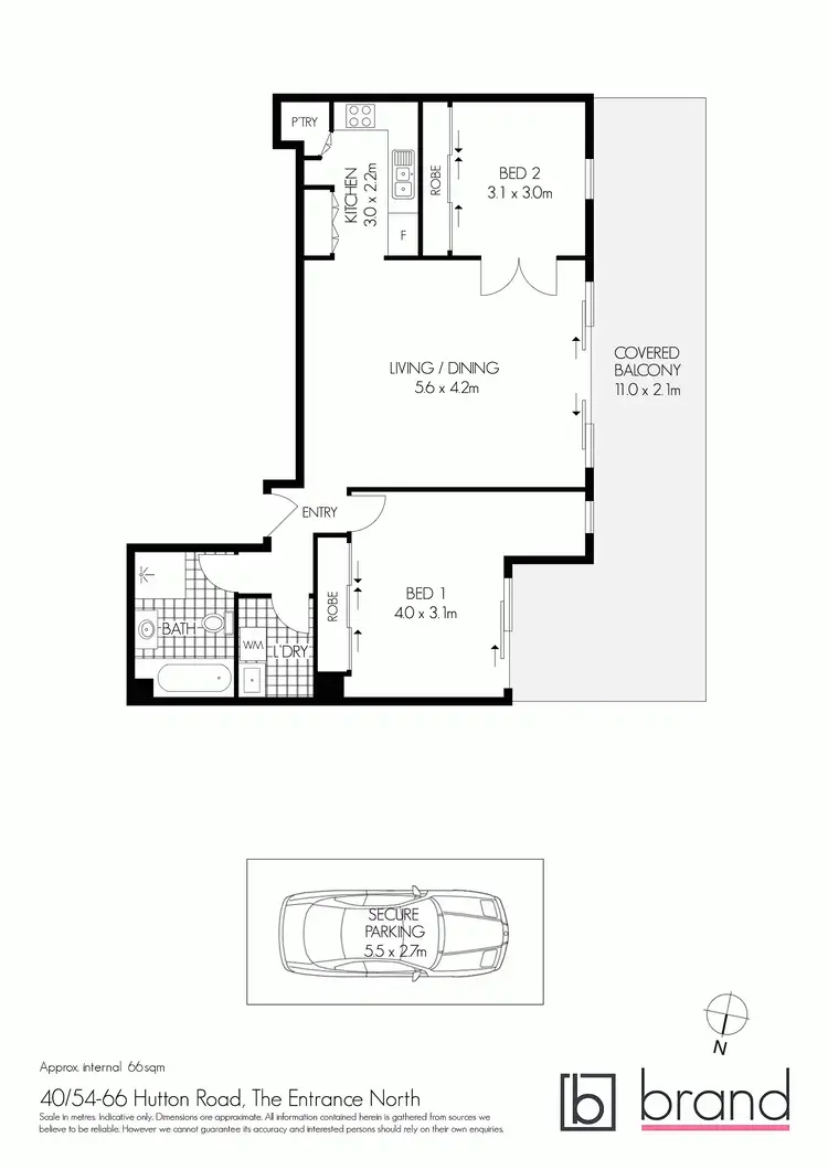 Floorplan of Homely unit listing, 40/54-66 Hutton Road, The Entrance North NSW 2261