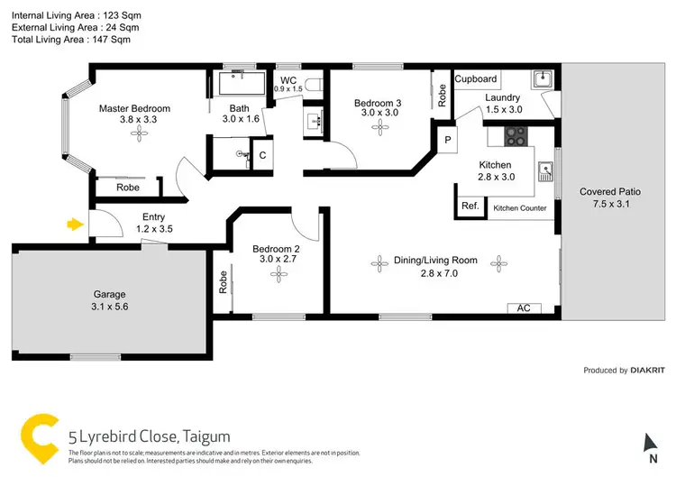 Floorplan of Homely house listing, 5 Lyrebird Close, Taigum QLD 4018