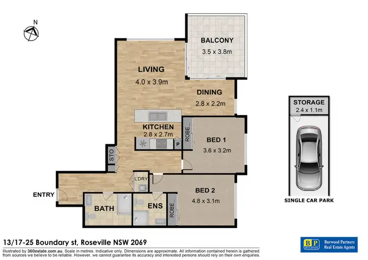 Floorplan of Homely apartment listing, 13/17-25 Boundary Street, Roseville NSW 2069