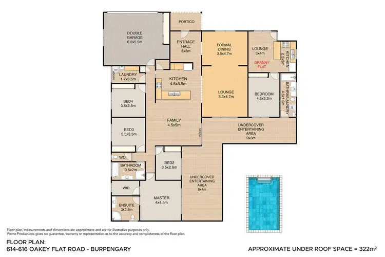 Floorplan of Homely rural property listing, 614-616 Oakey Flat Road, Burpengary QLD 4505