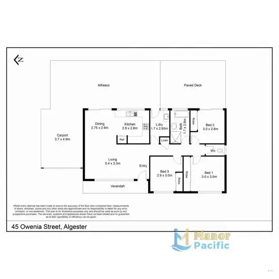 Floorplan of Homely house listing, 45 OWENIA ST, Algester QLD 4115