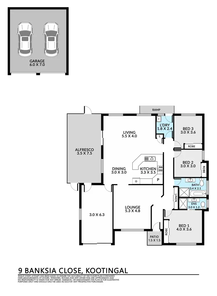 Floorplan of Homely house listing, 9 Banksia Close, Kootingal NSW 2352