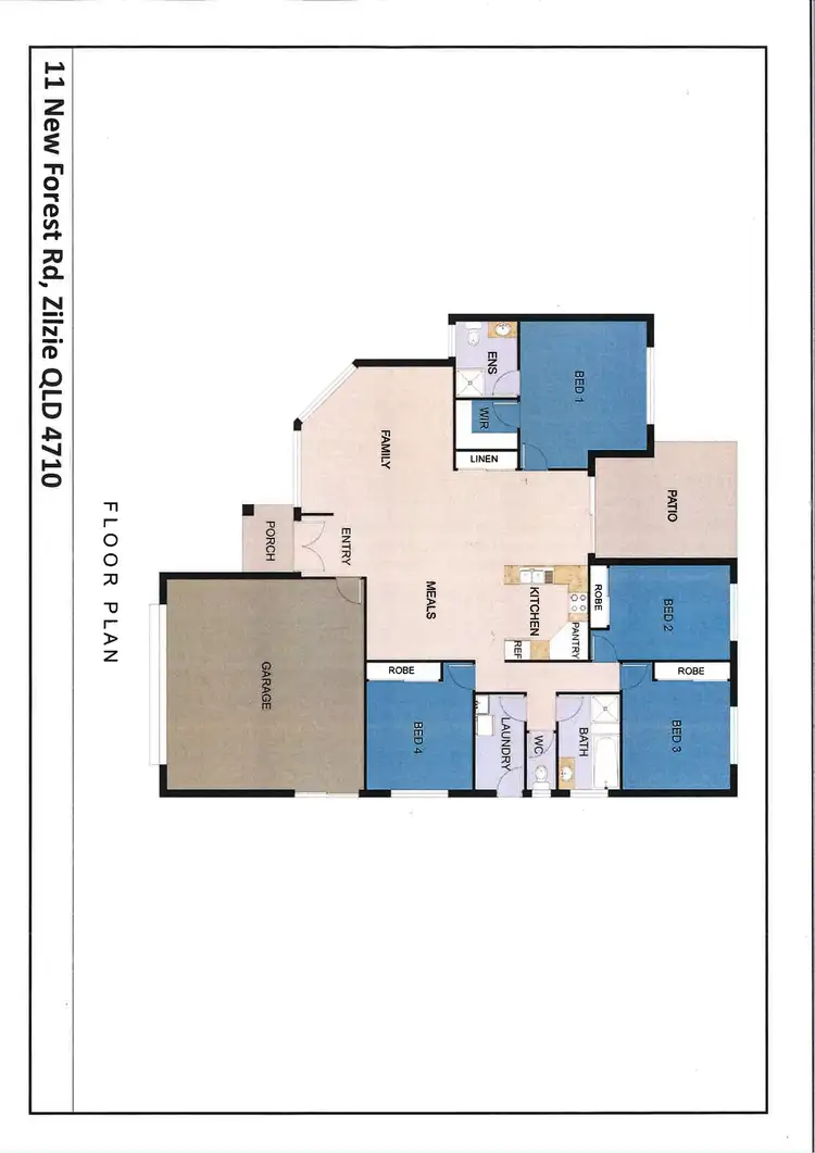 Floorplan of Homely house listing, 11 New Forest Road, Zilzie QLD 4710