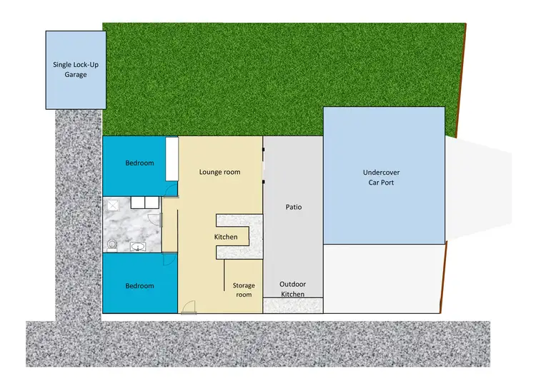 Floorplan of Homely unit listing, 1/10 Arthur Street, Emu Park QLD 4710