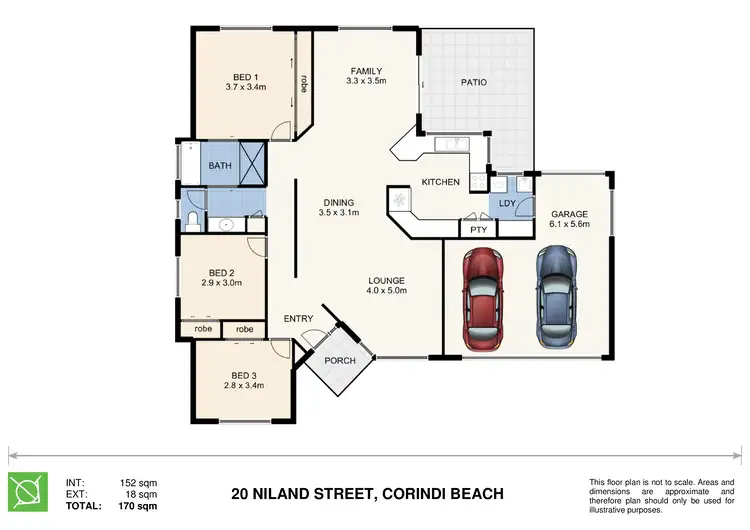 Floorplan of Homely house listing, 20 Niland Street, Corindi Beach NSW 2456