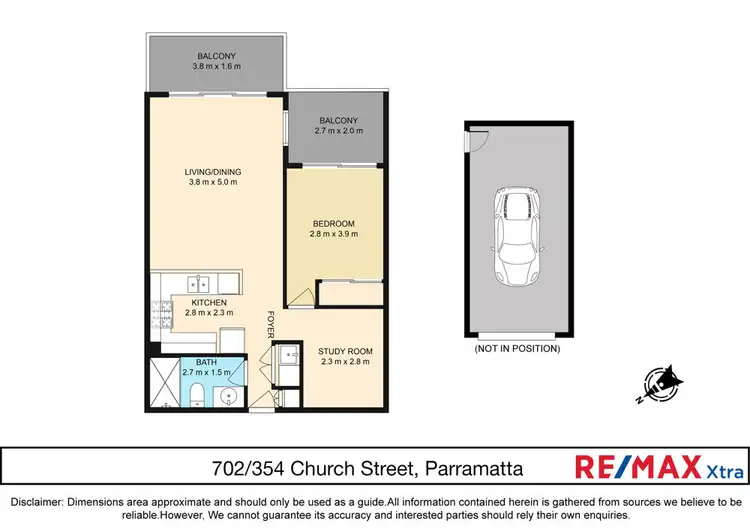 Floorplan of Homely unit listing, 702/354 Church Street, Parramatta NSW 2150