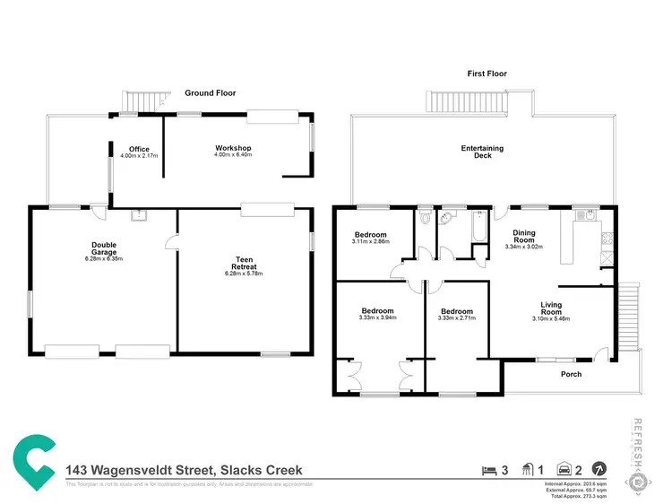 Floorplan of Homely house listing, 143 Wagensveldt Street, Slacks Creek QLD 4127