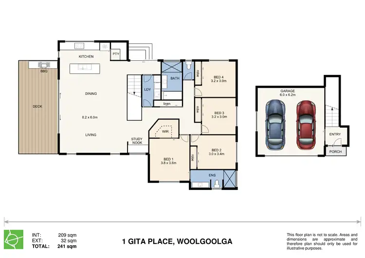 Floorplan of Homely house listing, 1 Gita Place, Woolgoolga NSW 2456