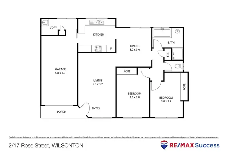 Floorplan of Homely unit listing, 2/17 Rose Street, Wilsonton QLD 4350