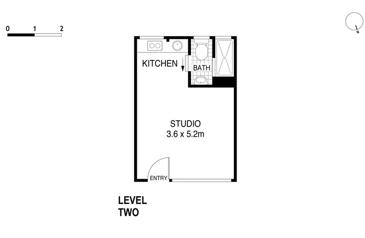 Floorplan of Homely studio listing, 99/19-23 Forbes St, Woolloomooloo NSW 2011