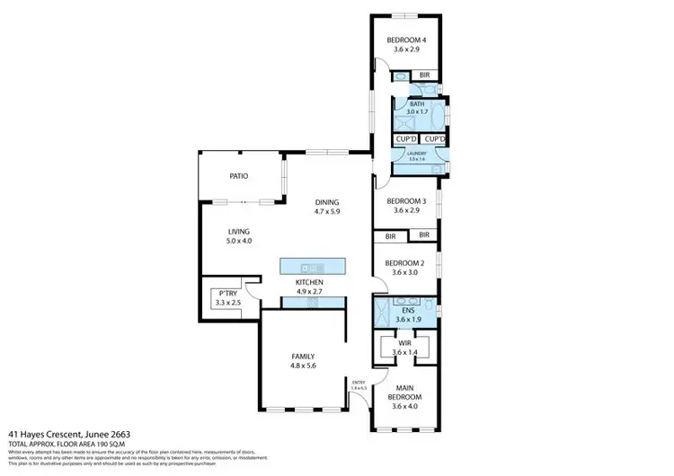 Floorplan of Homely house listing, 41 Hayes Crescent, Junee NSW 2663