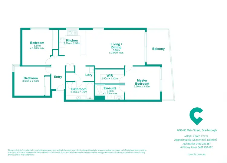 Floorplan of Homely unit listing, 9/82-86 Mein Street, Scarborough QLD 4020