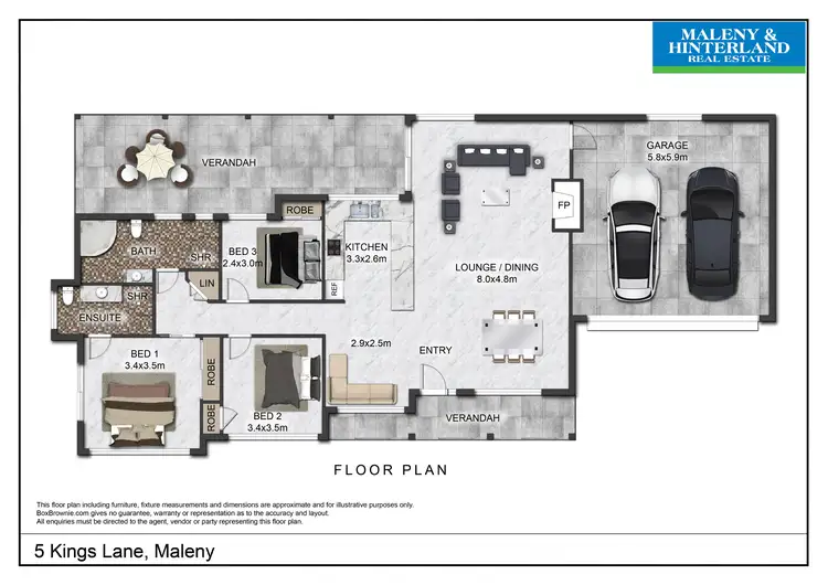 Floorplan of Homely house listing, 5 Kings Lane, Maleny QLD 4552