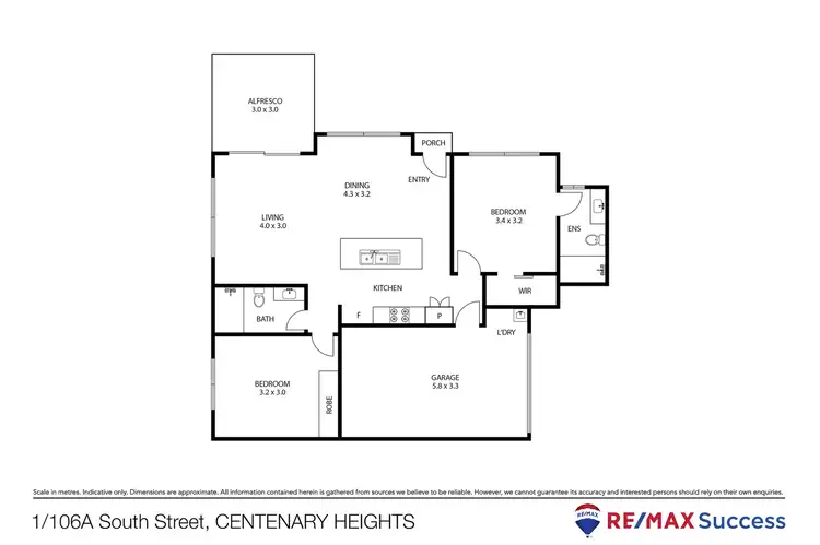Floorplan of Homely unit listing, 1/106a South Street, Centenary Heights QLD 4350