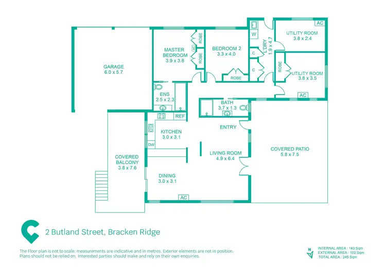 Floorplan of Homely house listing, 2 Butland Street, Bracken Ridge QLD 4017