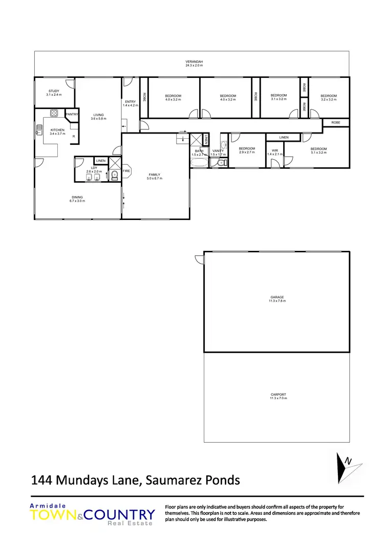 Floorplan of Homely rural property listing, 144 Mundays Lane, Armidale NSW 2350