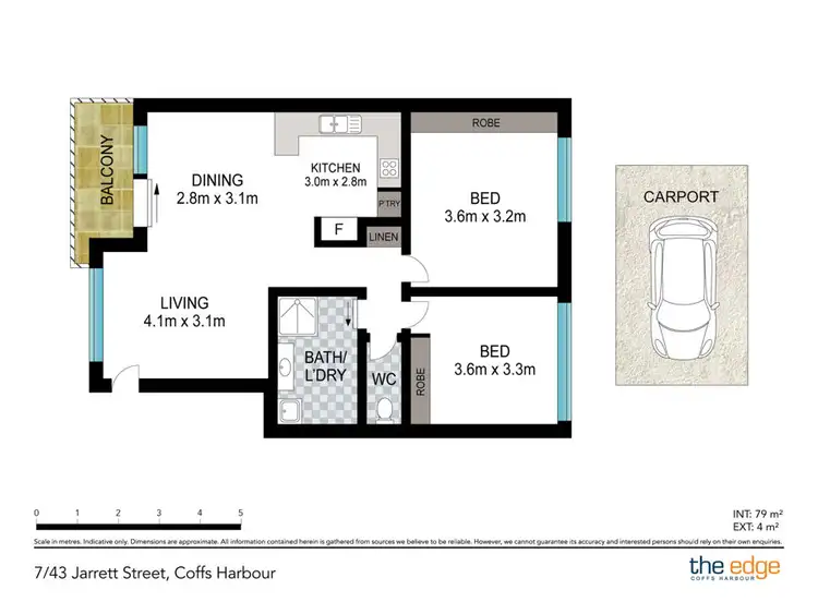 Floorplan of Homely apartment listing, 7/43 Jarrett Street, Coffs Harbour NSW 2450