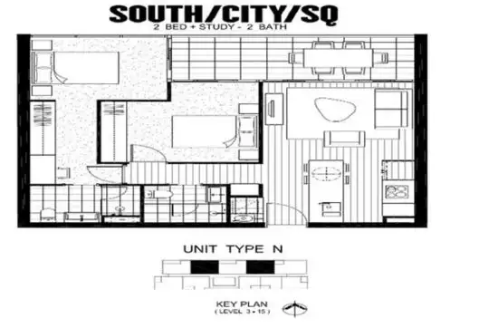 Floorplan of Homely apartment listing, 1504/17 Deshon Street, Woolloongabba QLD 4102