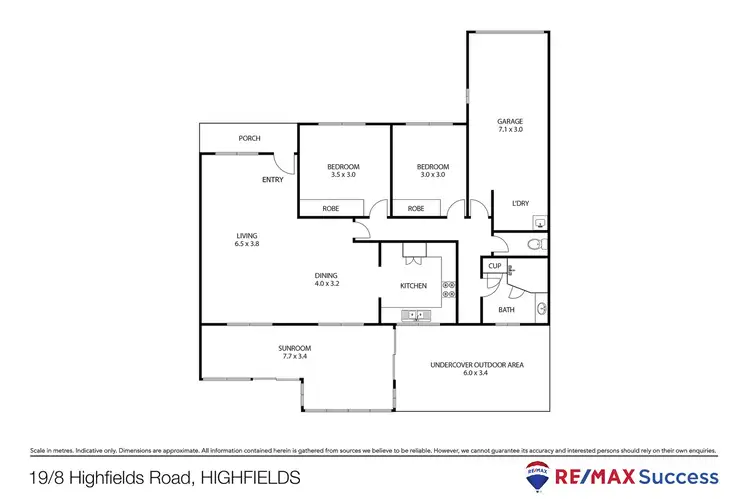 Floorplan of Homely unit listing, 19/8 Highfields Road, Highfields QLD 4352