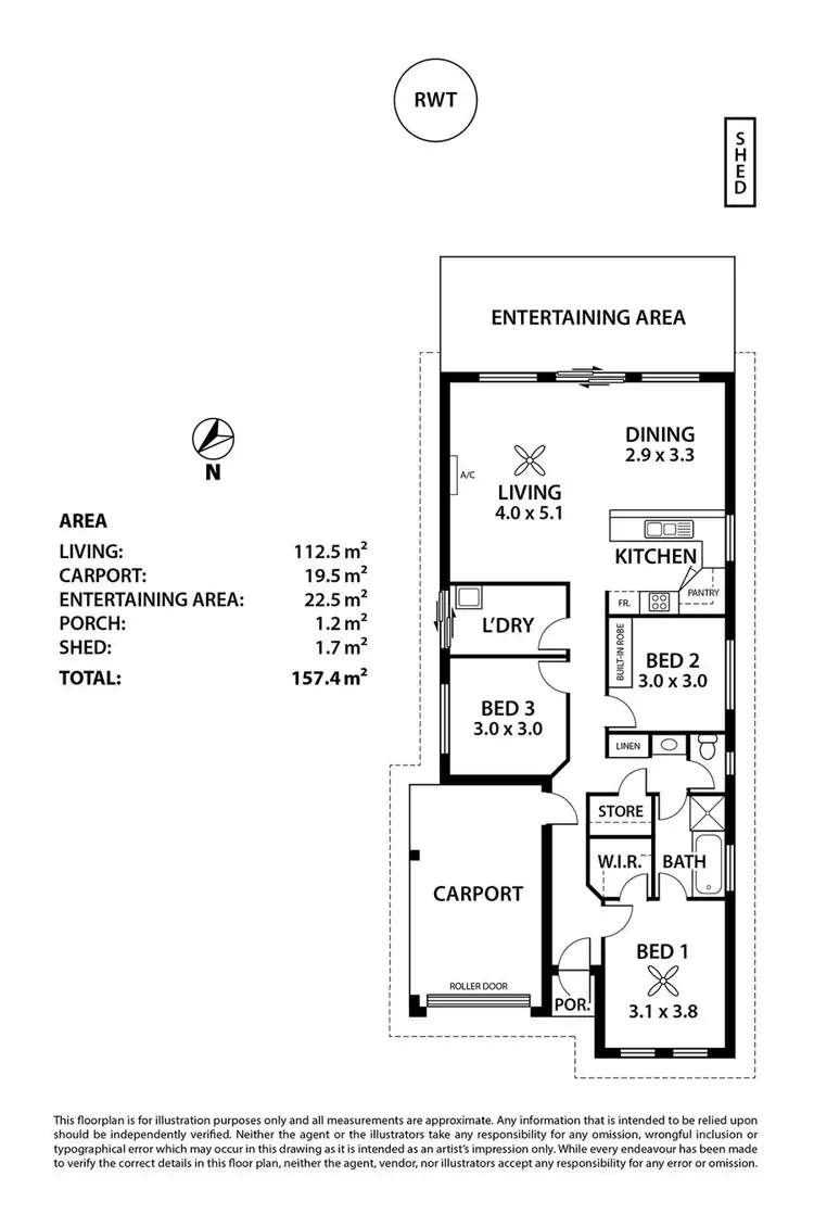 Floorplan of Homely house listing, 3-35C Willow, Murray Bridge SA 5253