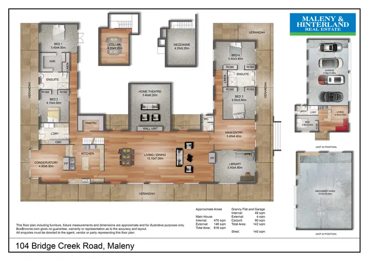 Floorplan of Homely rural property listing, 104 Bridge Creek Road, Maleny QLD 4552