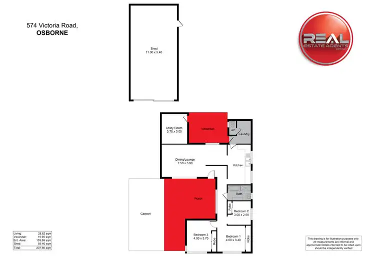Floorplan of Homely house listing, 574 Victoria Road, Osborne SA 5017