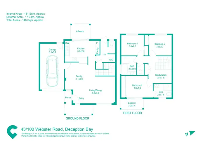 Floorplan of Homely townhouse listing, 43/100 Webster Road, Deception Bay QLD 4508