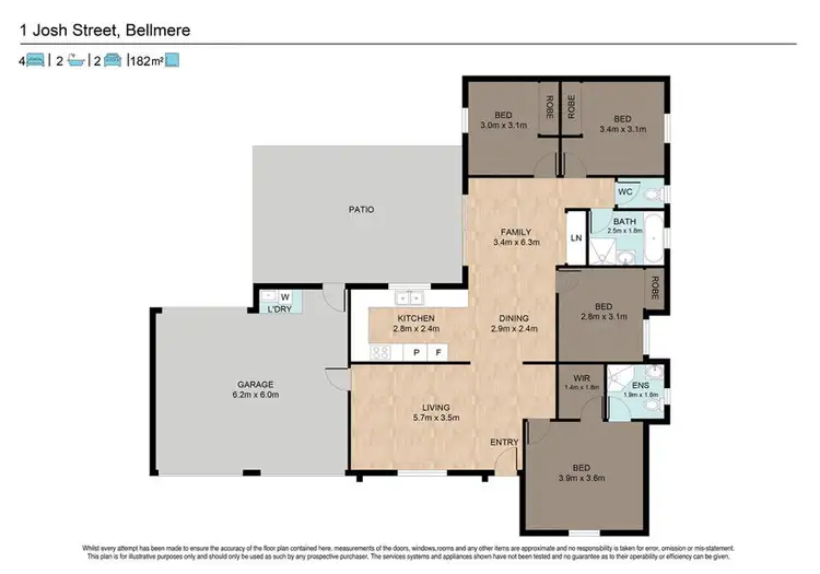 Floorplan of Homely house listing, 1 Josh Street, Bellmere QLD 4510