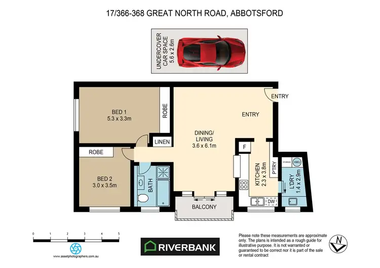 Floorplan of Homely apartment listing, 17/366 Great North Road, Abbotsford NSW 2046