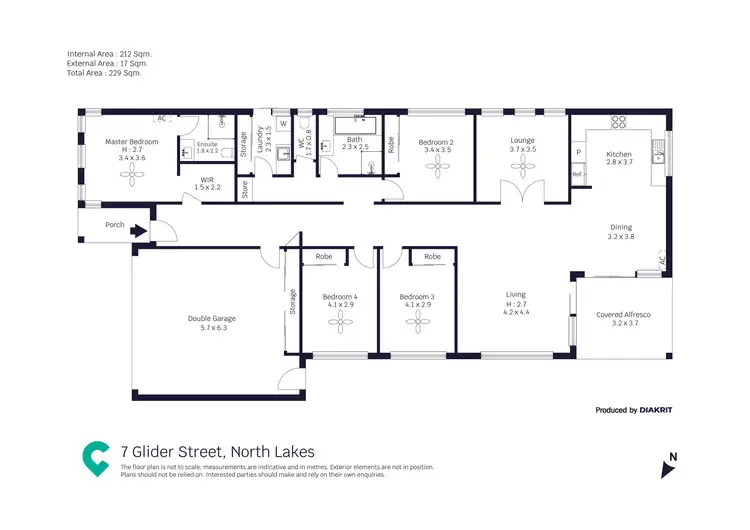 Floorplan of Homely house listing, 7 Glider Street, North Lakes QLD 4509