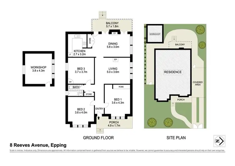Floorplan of Homely house listing, 8 Reeves Avenue, Epping NSW 2121