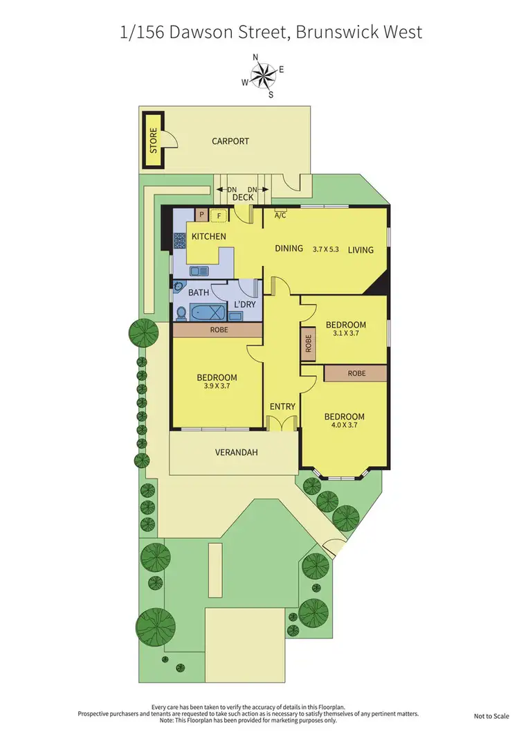 Floorplan of Homely house listing, 1/156 Dawson Street, Brunswick West VIC 3055
