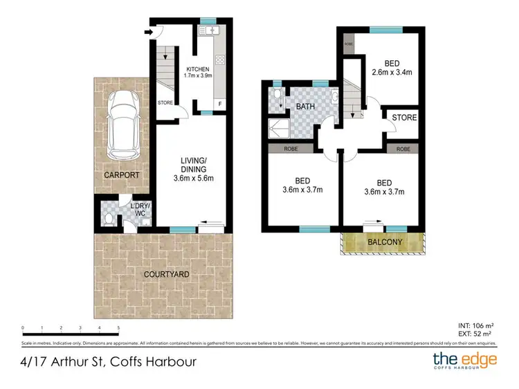 Floorplan of Homely unit listing, 4/17 Arthur Street, Coffs Harbour NSW 2450