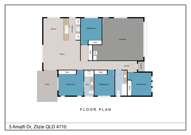 Floorplan of Homely house listing, 3 Amalfi Drive, Zilzie QLD 4710