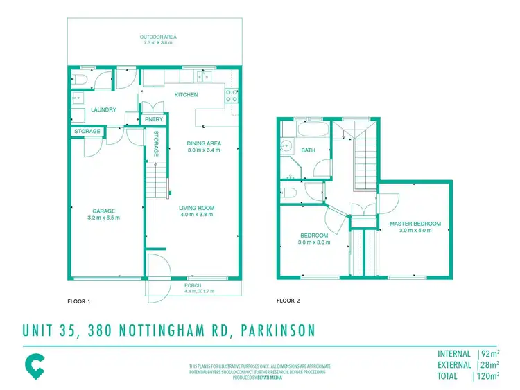 Floorplan of Homely townhouse listing, 35/380 Nottingham Road, Parkinson QLD 4115