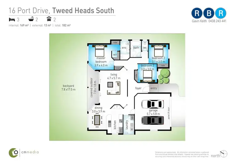 Floorplan of Homely house listing, 16 Port Drive, Tweed Heads South NSW 2486