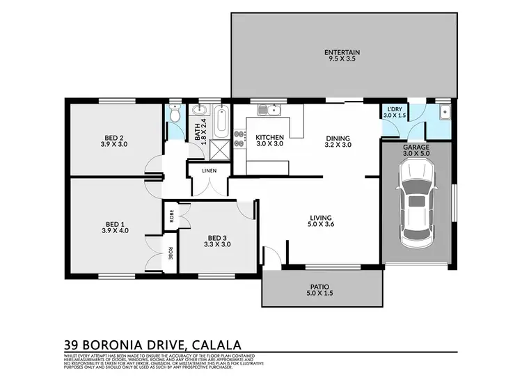 Floorplan of Homely house listing, 39 Boronia Drive, Tamworth NSW 2340