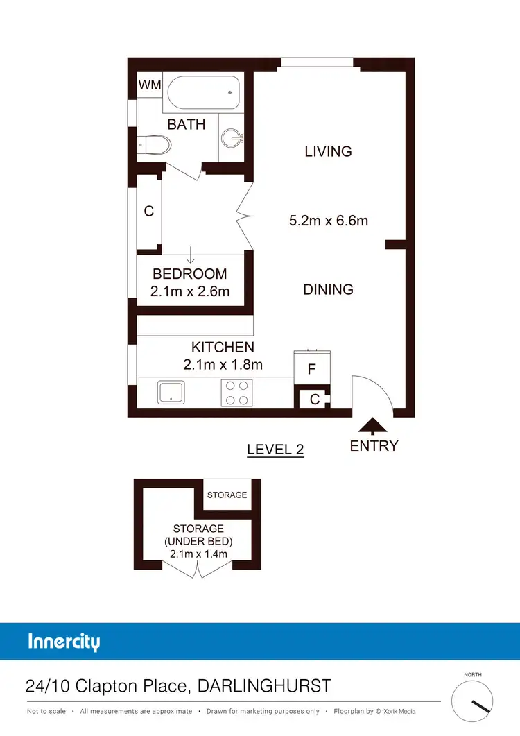 Floorplan of Homely apartment listing, 24/10 Clapton Place, Darlinghurst NSW 2010