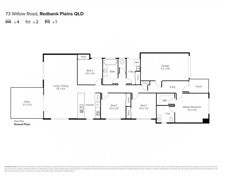Floorplan of Homely house listing, 73 Willow Road, Redbank Plains QLD 4301