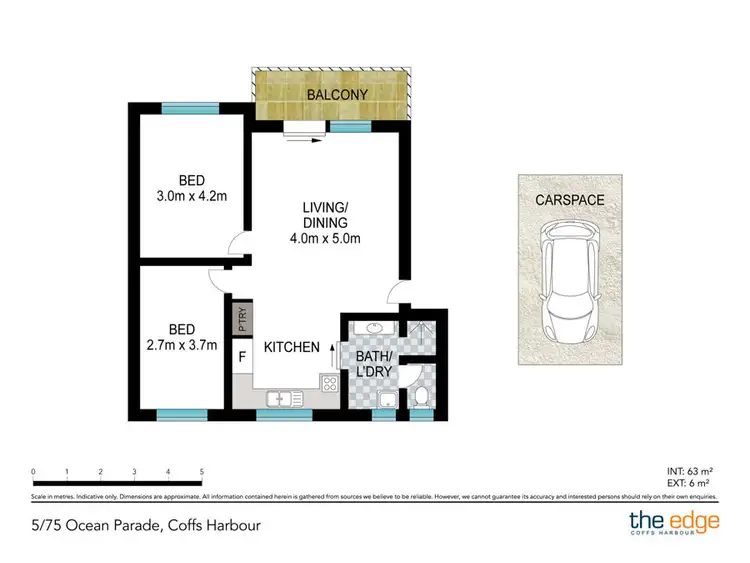 Floorplan of Homely unit listing, 5/75 Ocean Parade, Coffs Harbour NSW 2450