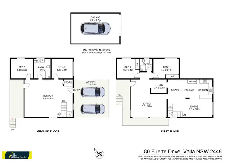 Floorplan of Homely rural property listing, 80 Fuerte Drive, Valla NSW 2448