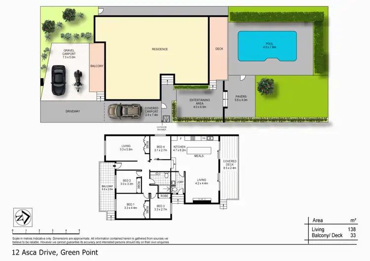 Floorplan of Homely house listing, 12 Asca Drive, Green Point NSW 2251