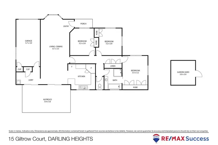 Floorplan of Homely house listing, 15 Giltrow Court, Darling Heights QLD 4350