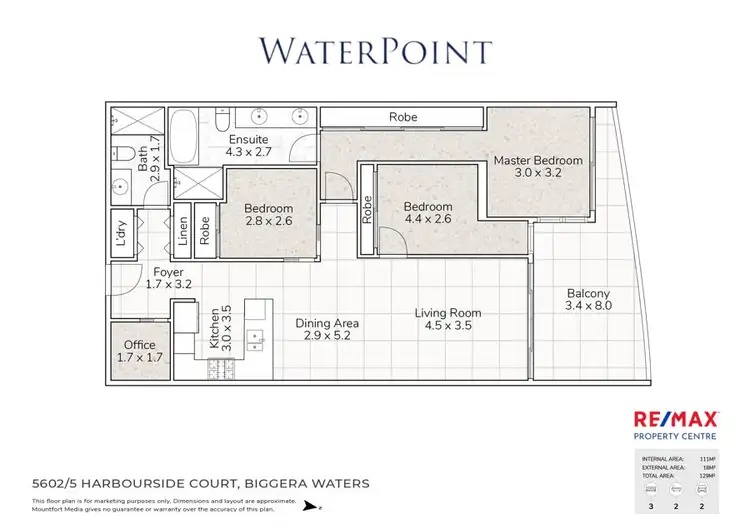 Floorplan of Homely unit listing, 5602/5 Harbour Side Court, Biggera Waters QLD 4216